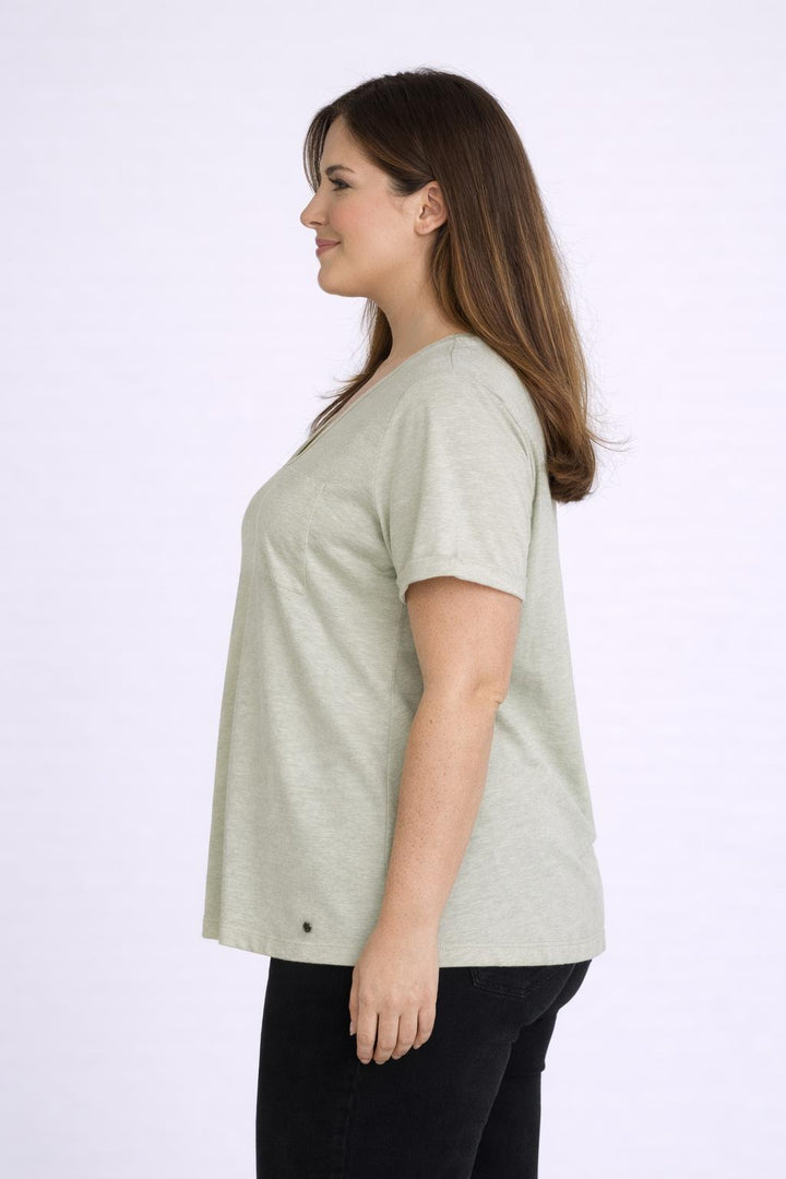 Linnen T-Shirt Met Borstzak