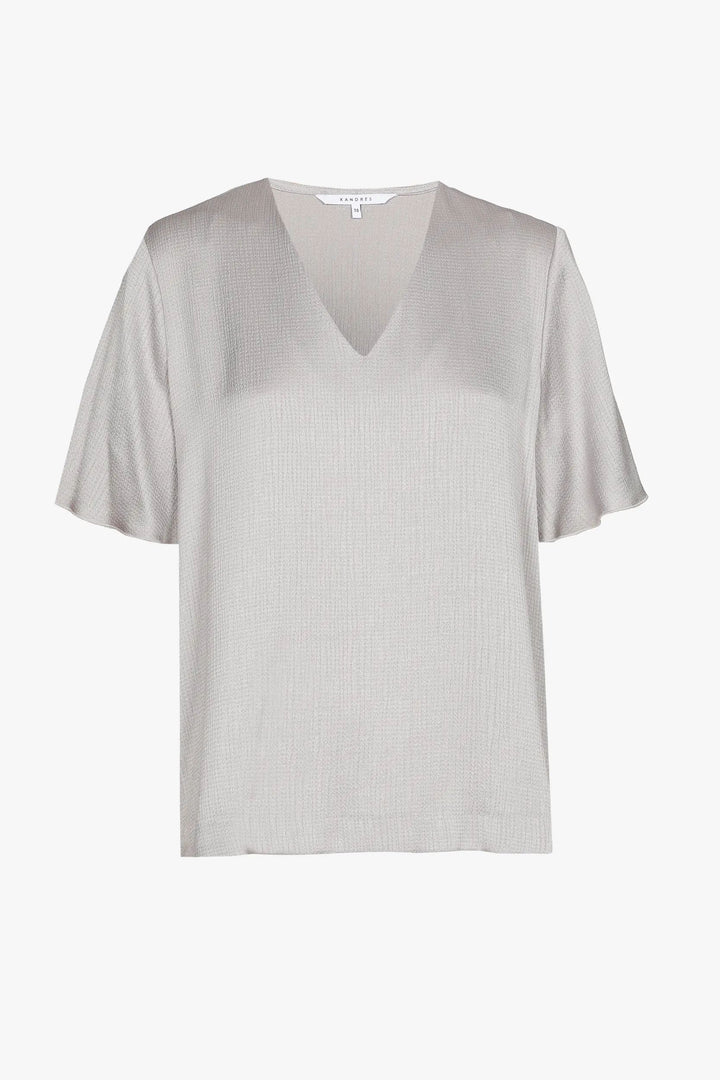 cloudy grey satijnen blouse