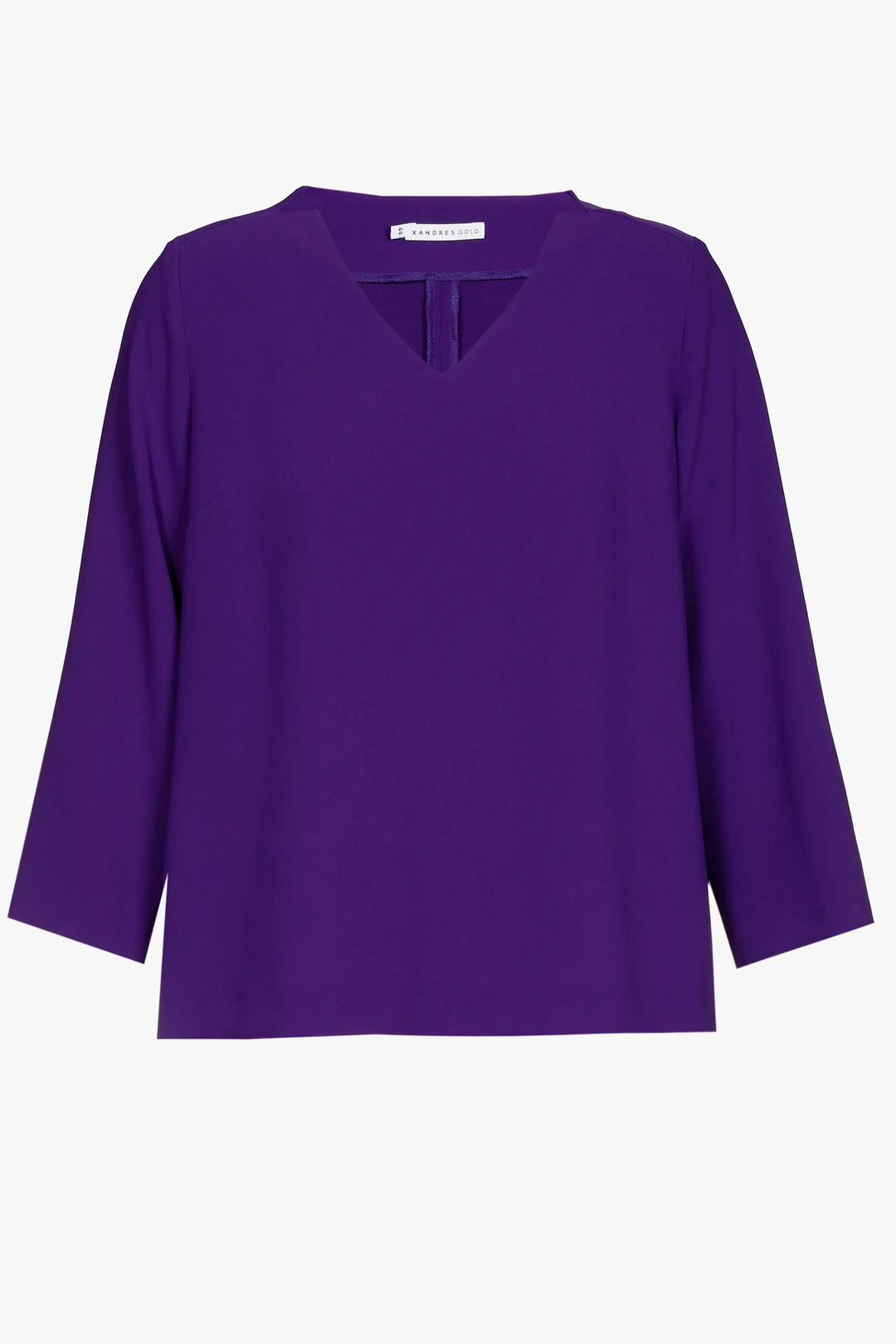 paarse blouse met v-hals