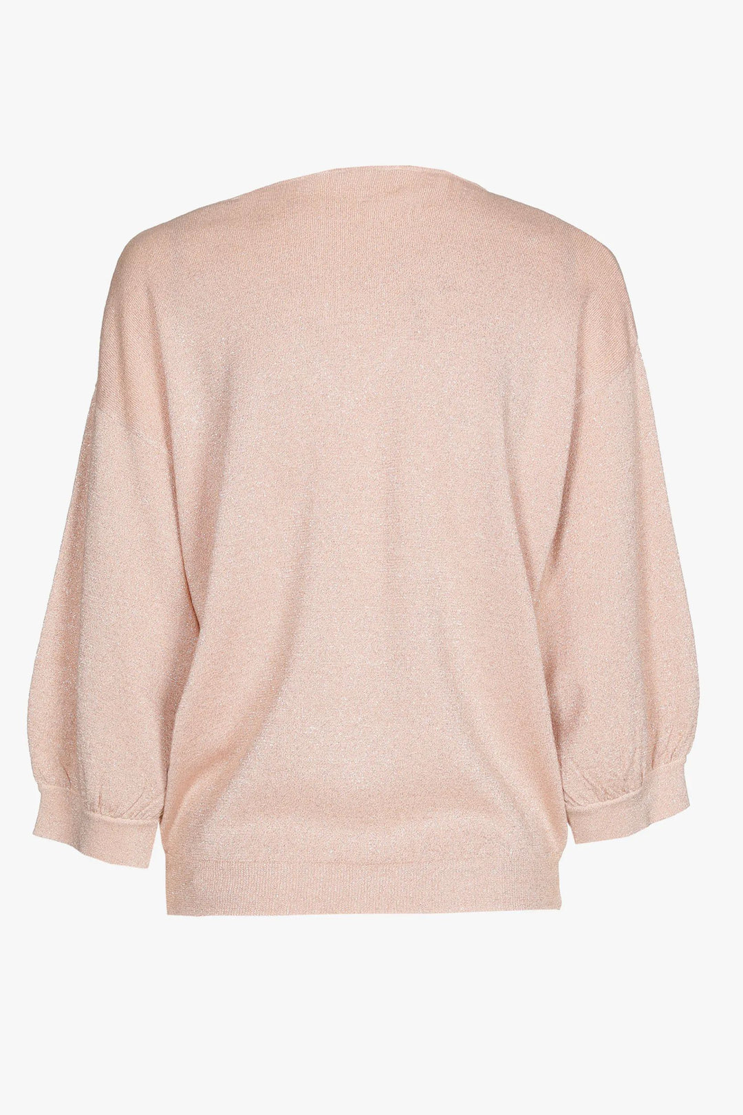 dunne lurex pull in dusty rose