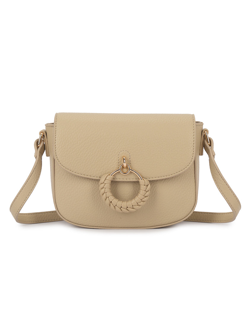 Beige Elegante Crossbody Tas