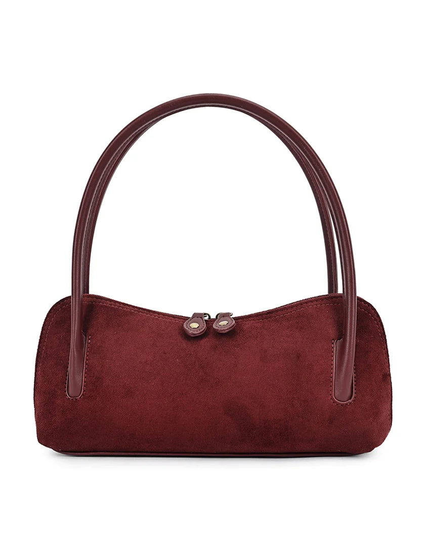 Bordeaux Suède Baguette Tas