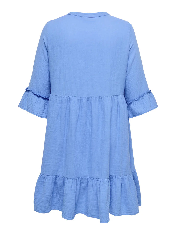 Lichtblauwe Katoenen Jurk