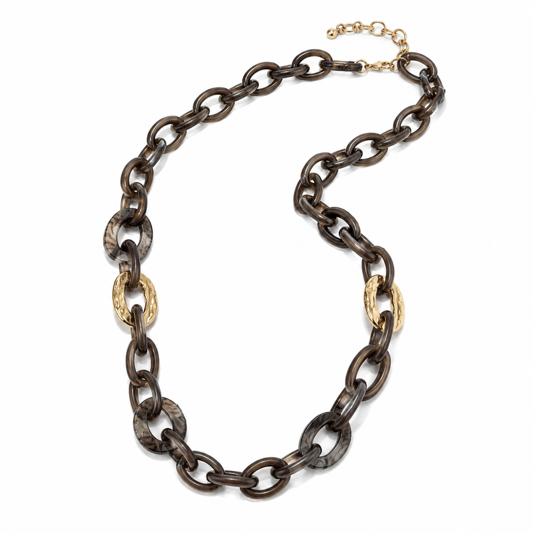 Lange Schakelketting Taupe