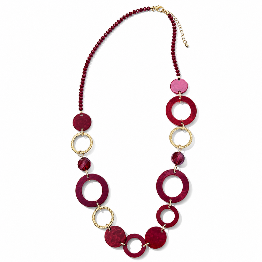Rode Ketting Met Ringen