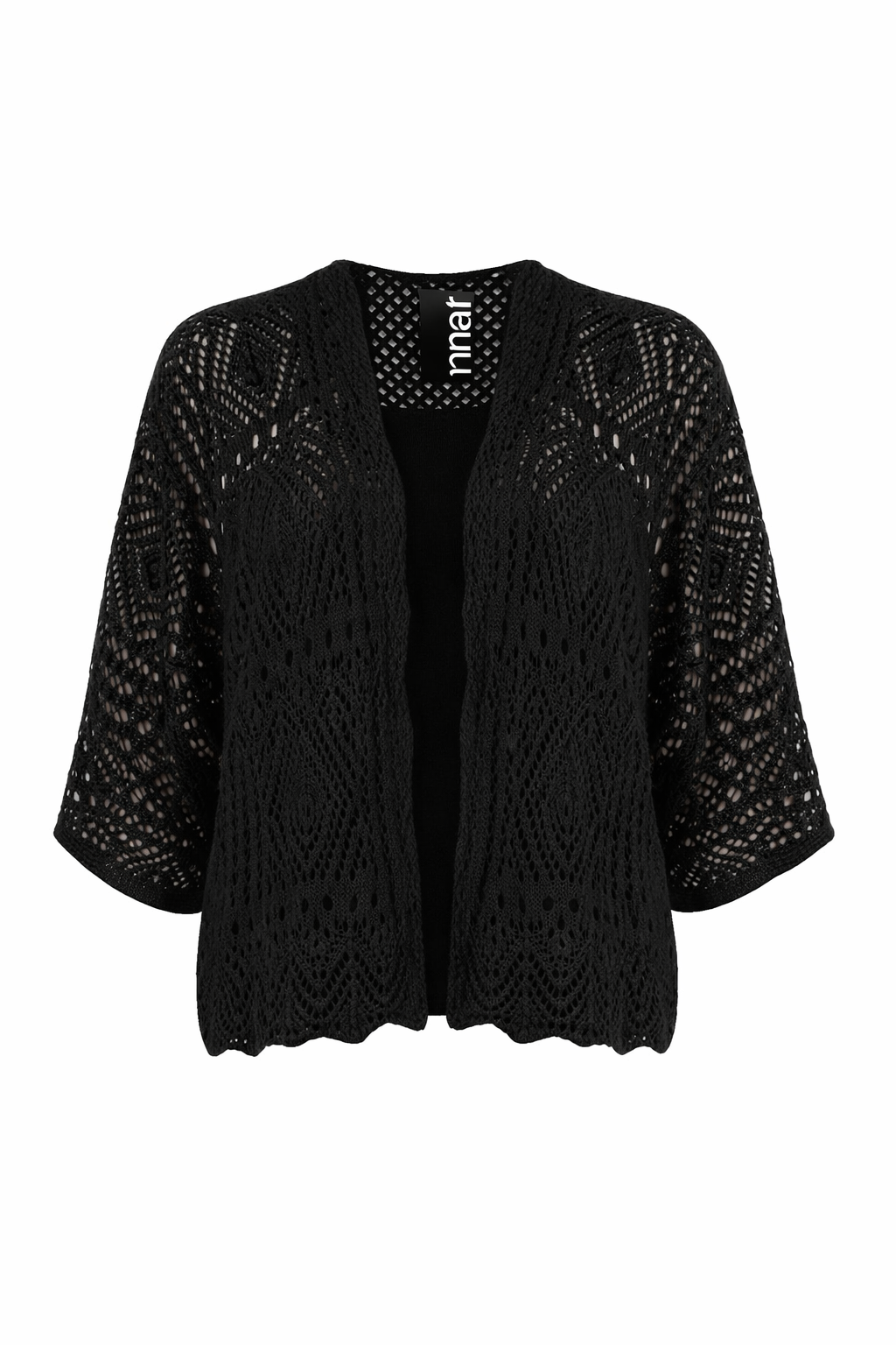 Zwarte Gehaakte Korte Vest