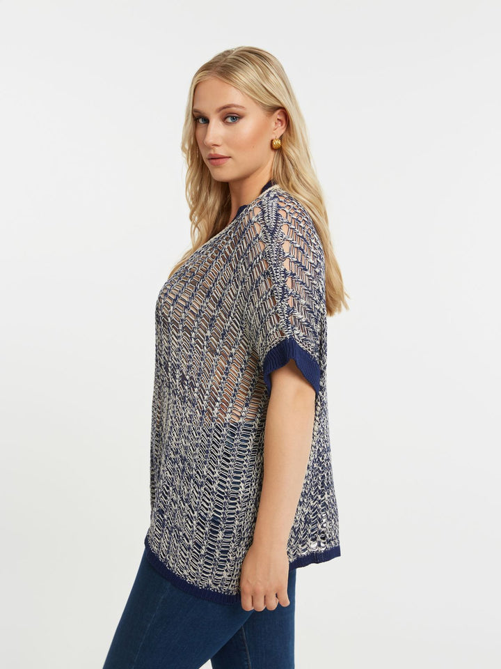 Gehaakte Marineblauwe Trui