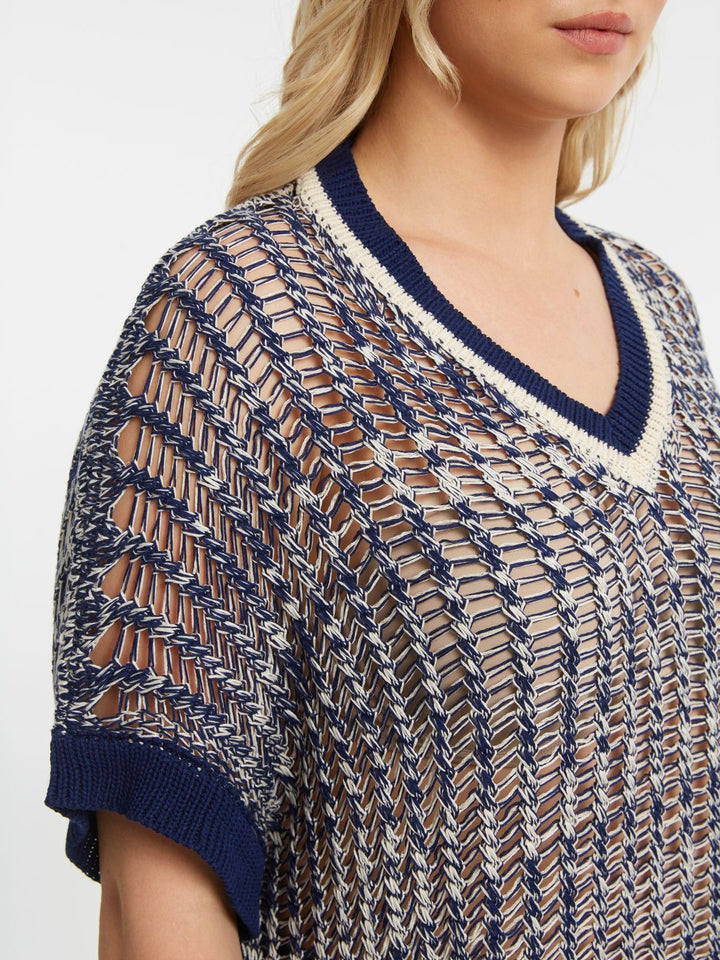 Gehaakte Marineblauwe Trui