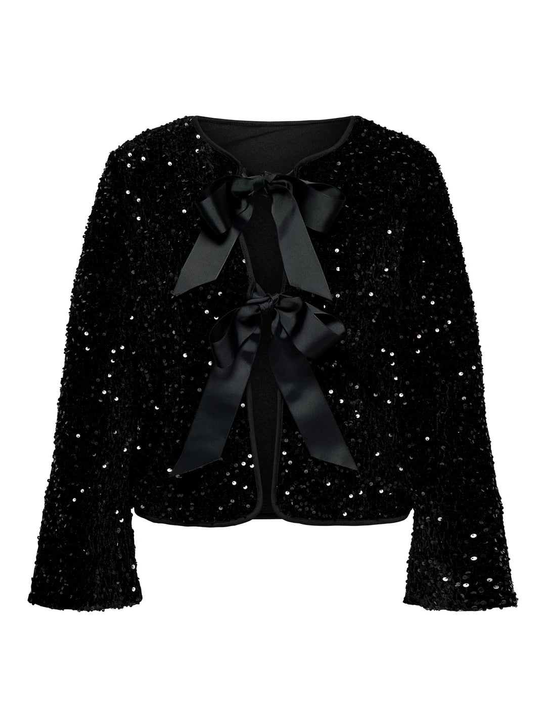 Zwarte Cardigan Met Strikken