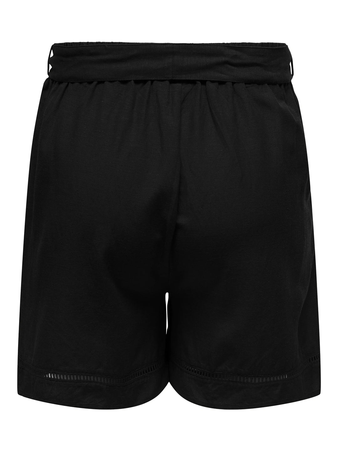Zwarte Plussize Short Met Strikceintuur