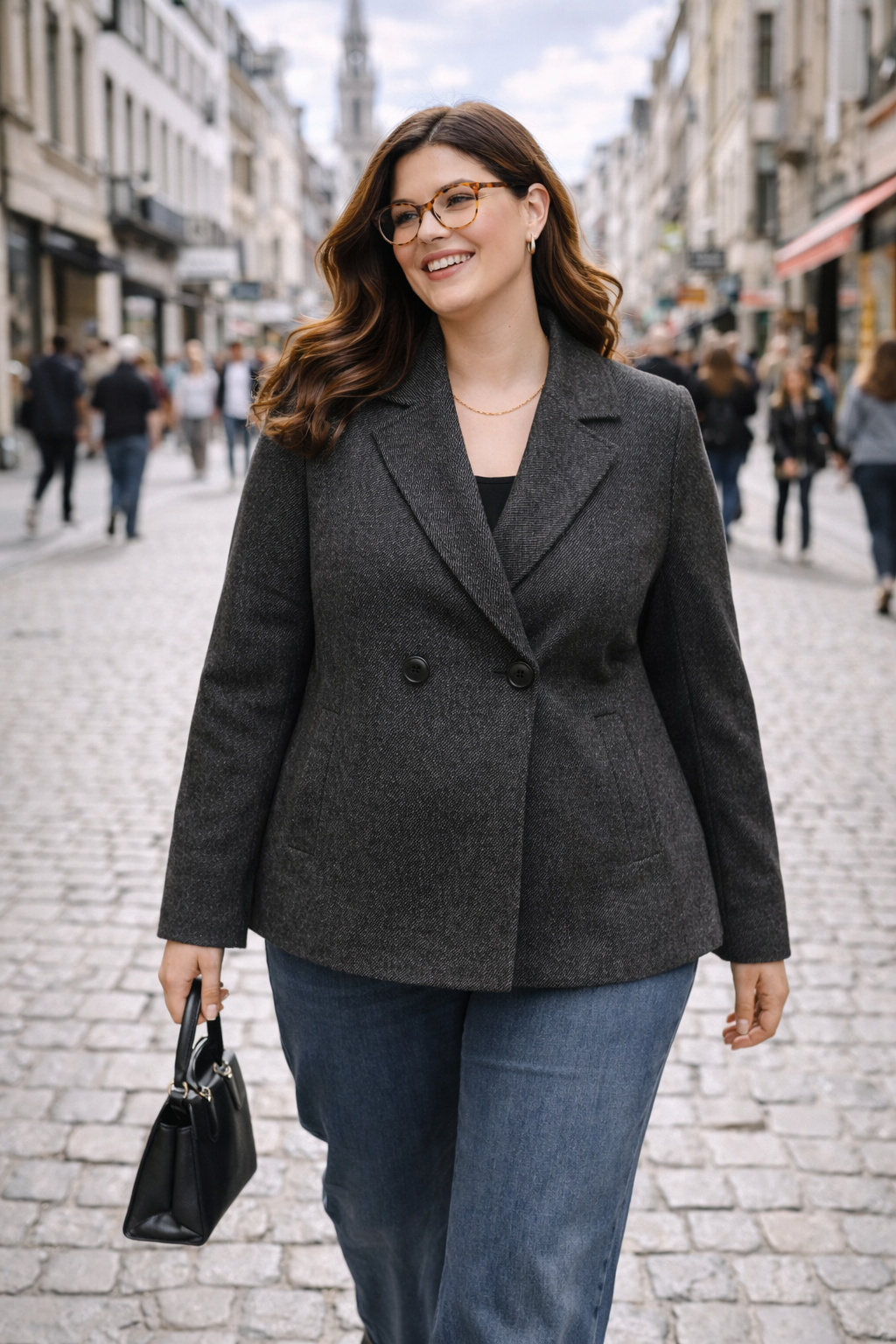 Donkergrijze Tussenseizoen Jas