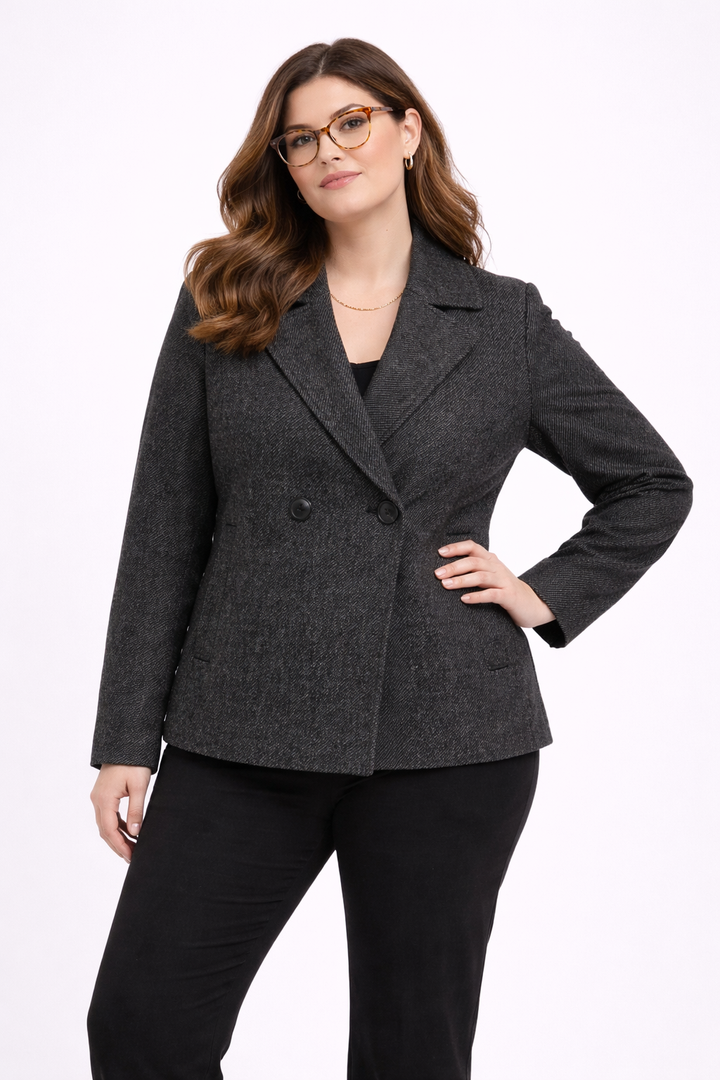 Donkergrijze Tussenseizoen Jas