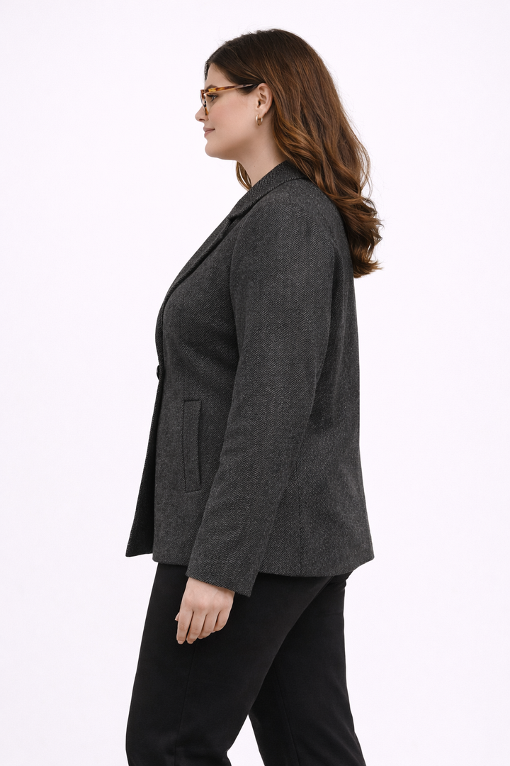 Donkergrijze Tussenseizoen Jas