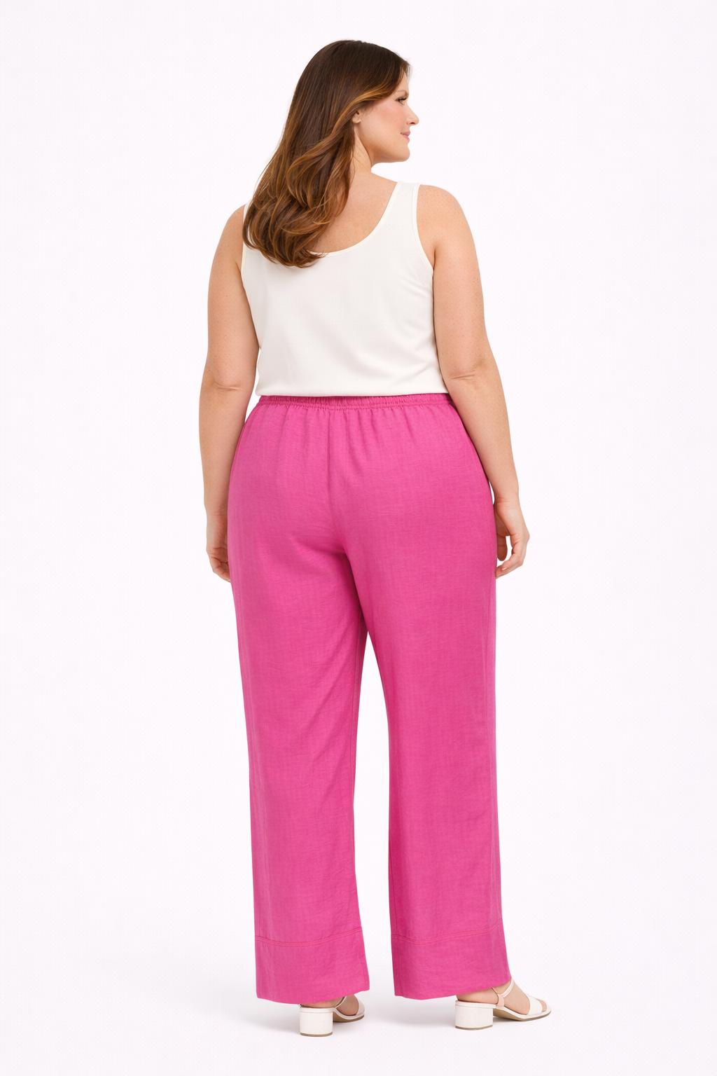 Fuchsia Wide Leg Broek