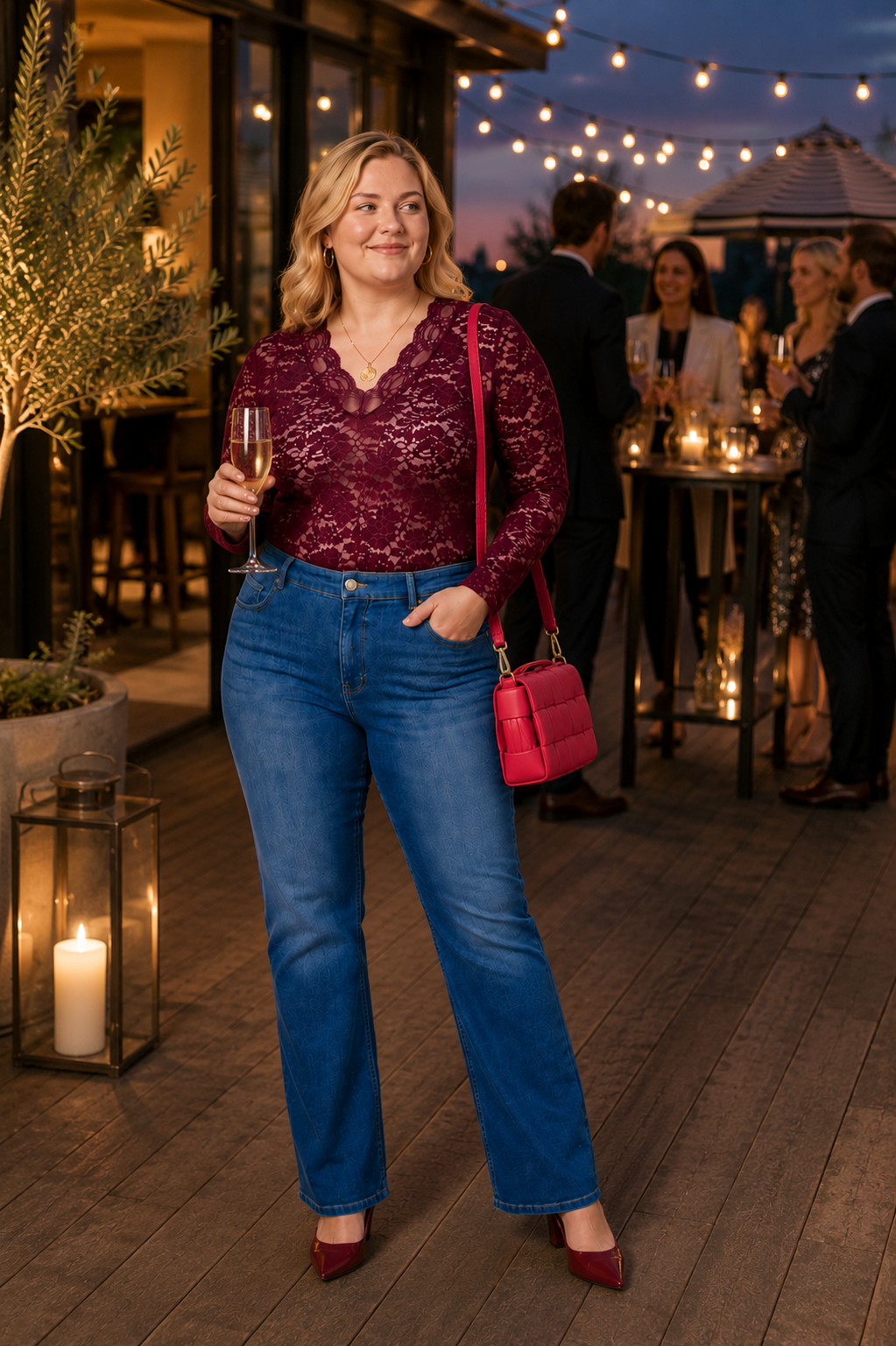 Straight Jeans In Mediumblauw Denim