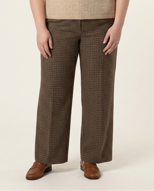 Geruite Wijde Pantalon