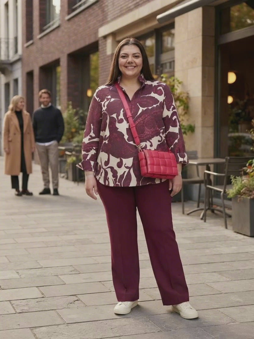 Blouse in Dark Plum