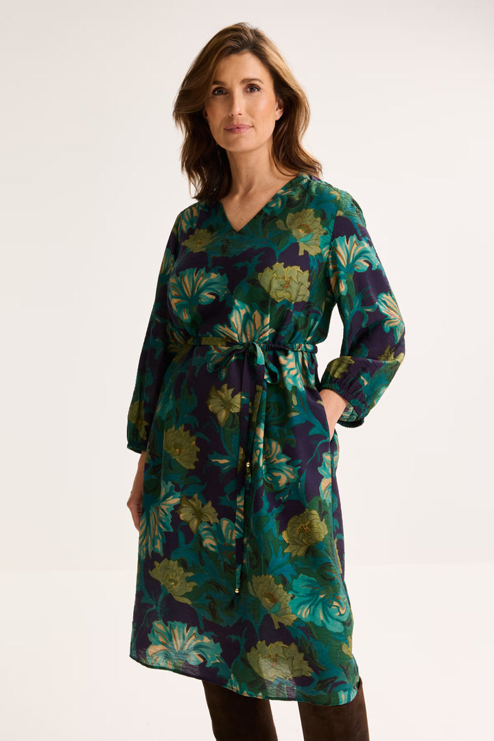 Rechte Jurk Met Bloemenprint