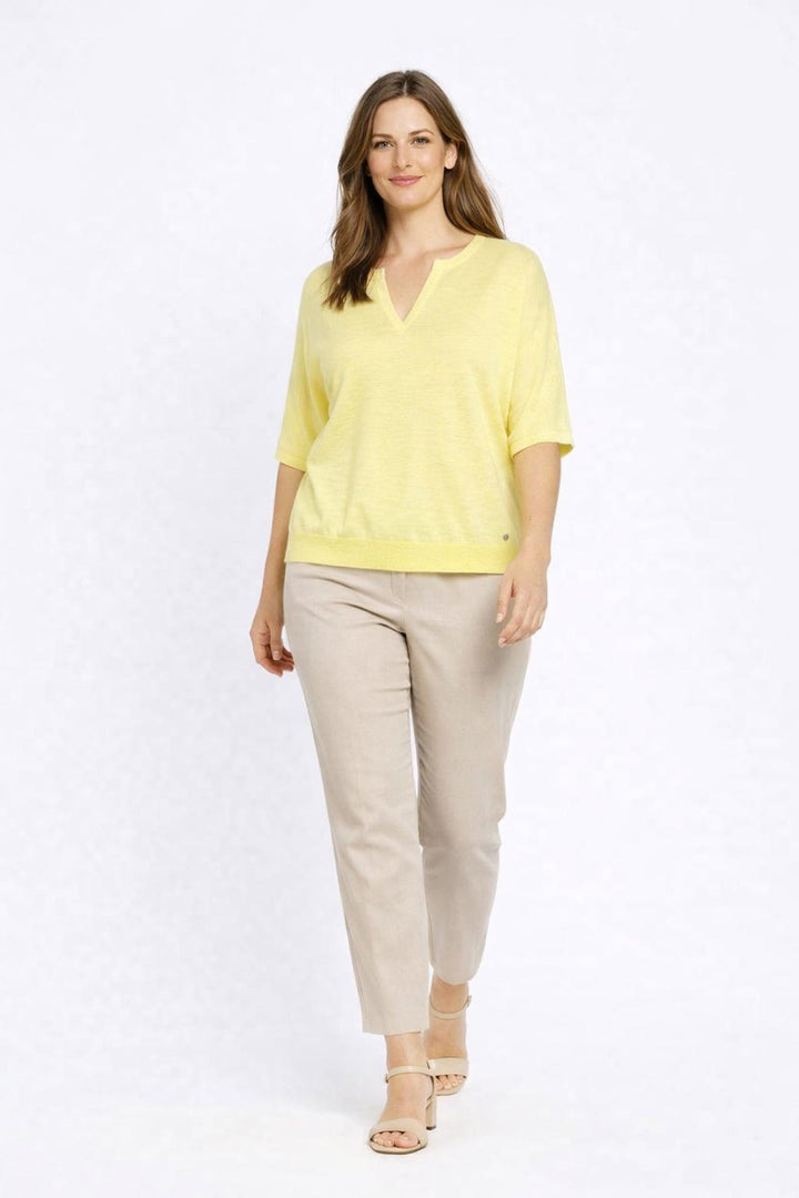 Citroengele Linnenmix T-shirt