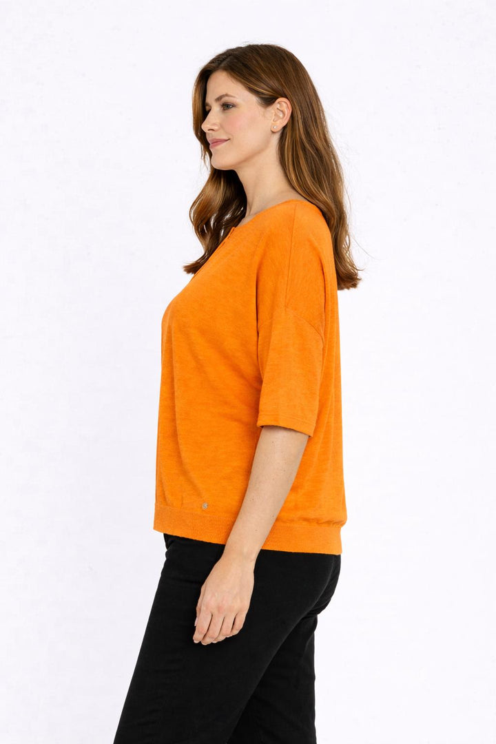 Oranje Linnenmix T-shirt