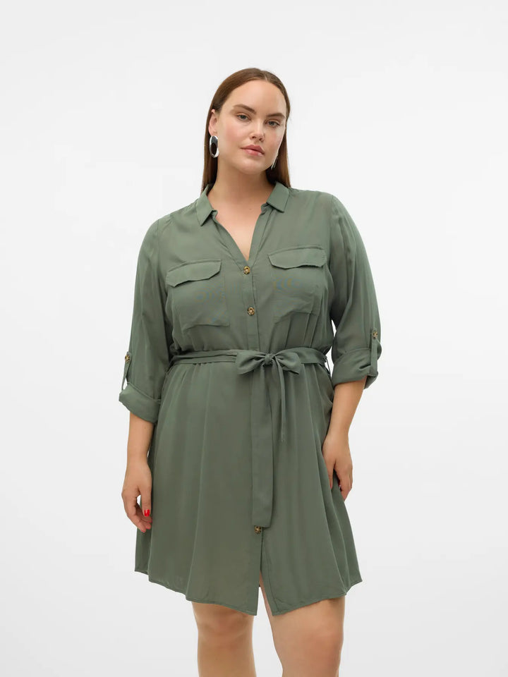 Doorknoopjurk Met Ceintuur