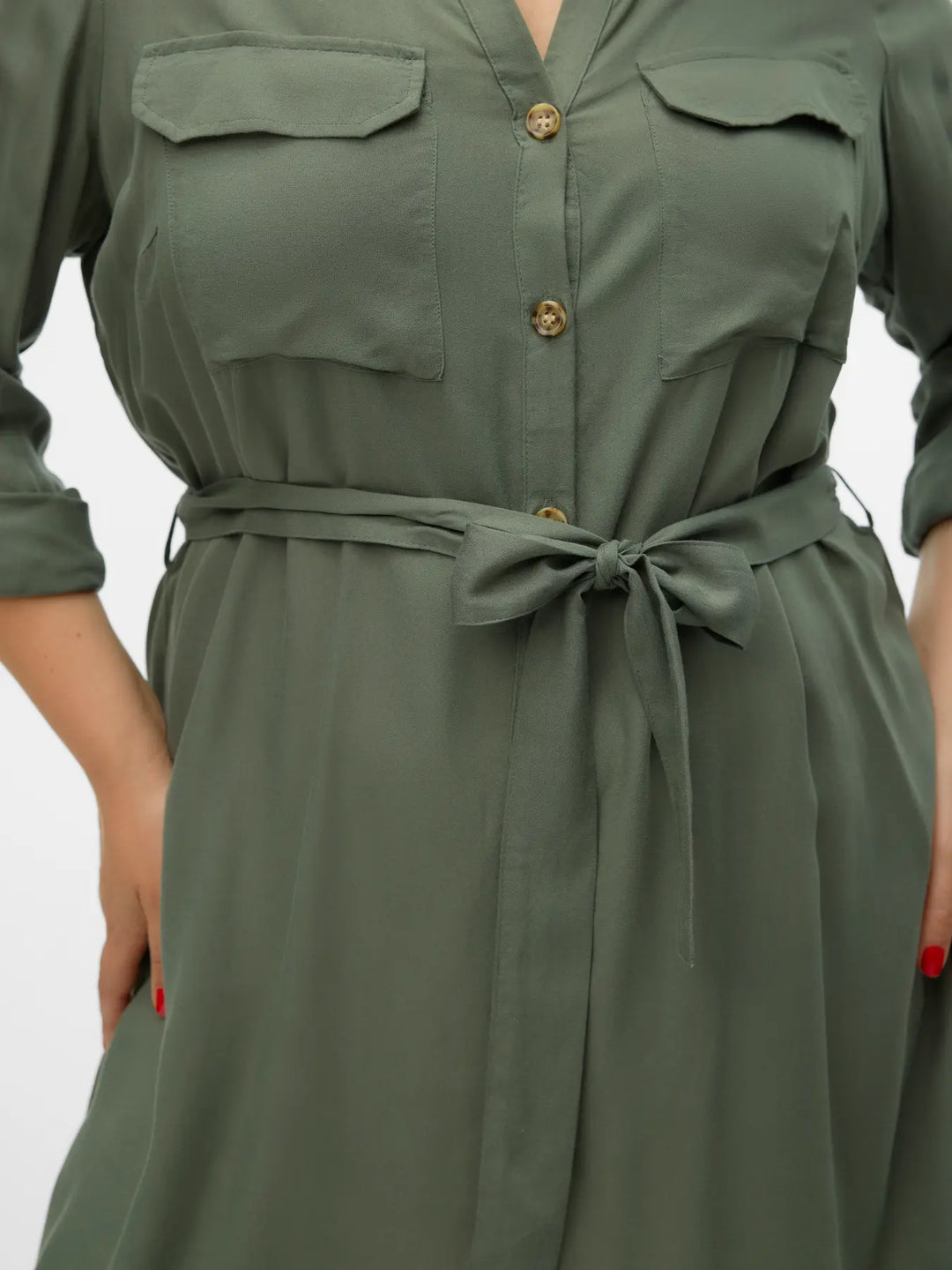 Doorknoopjurk Met Ceintuur