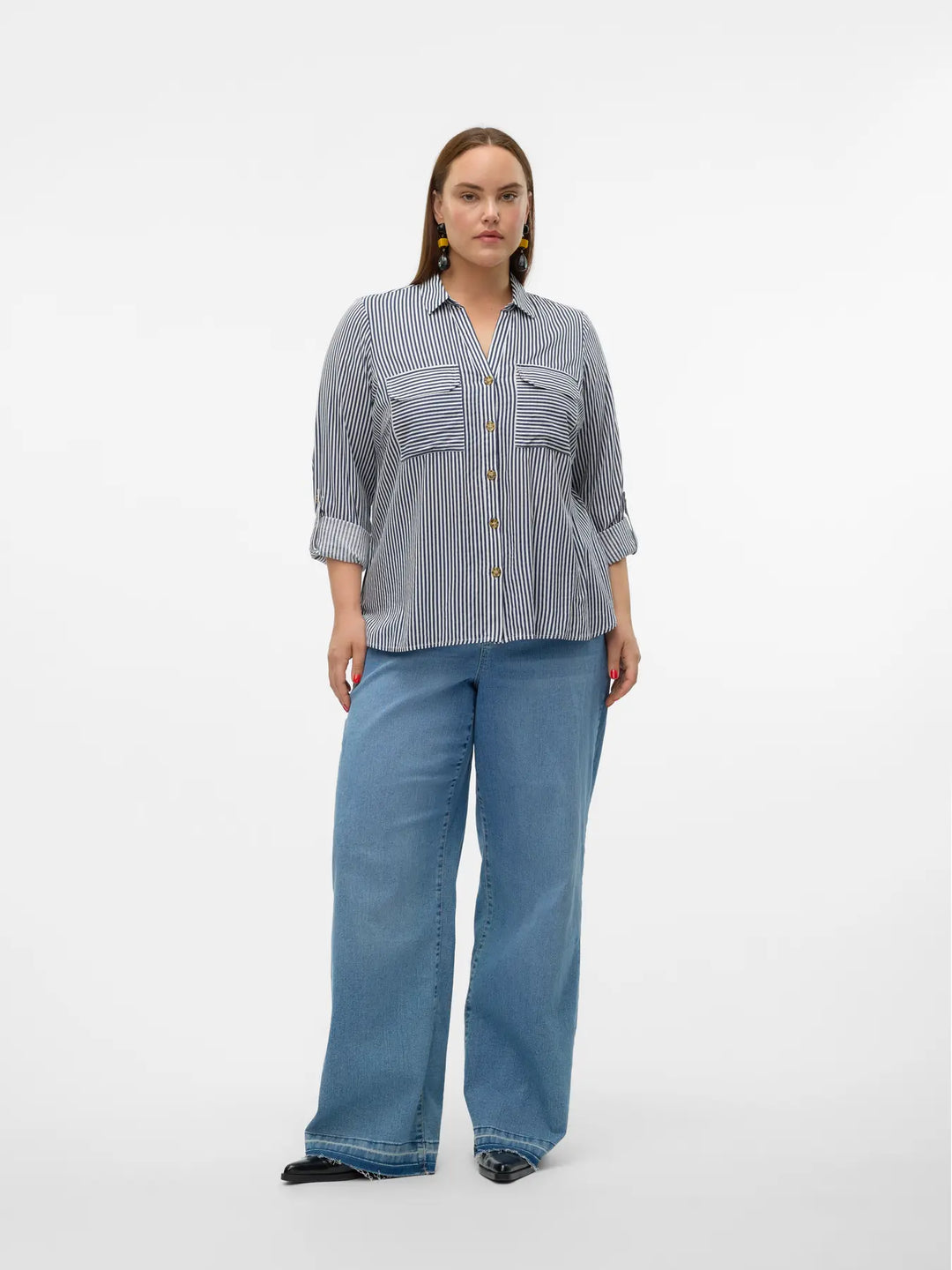 Luchtige Viscose Blouse Met Strepen