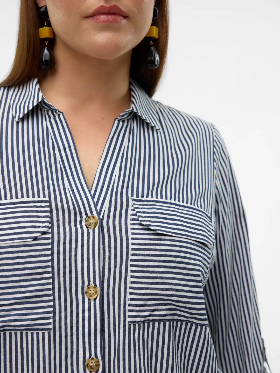 Luchtige Viscose Blouse Met Strepen