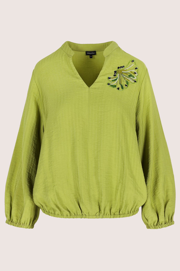 Wijde Blouse Met Stras borduurwerk