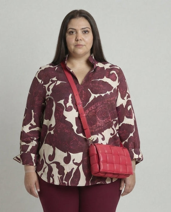 Blouse in Dark Plum