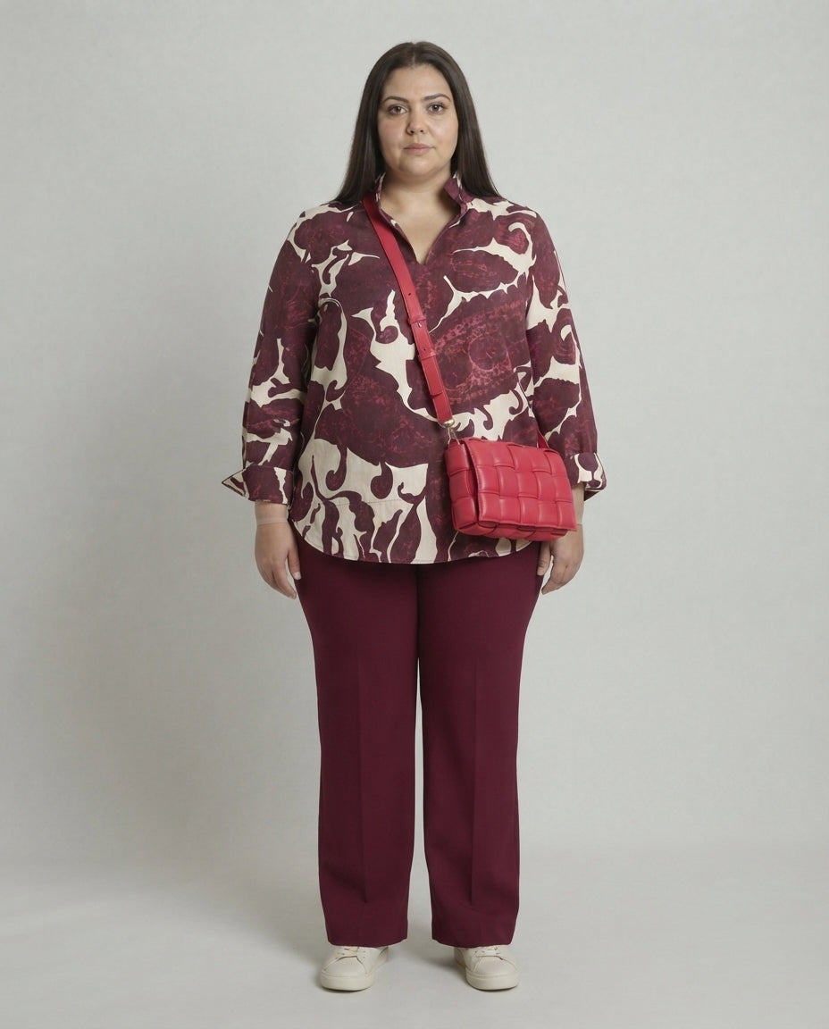 Blouse in Dark Plum