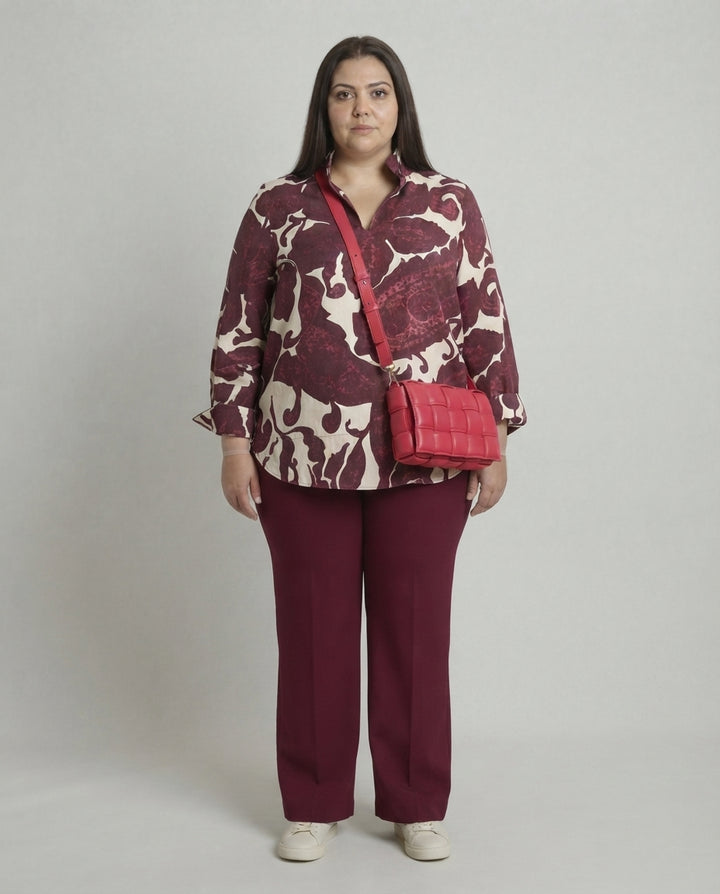Blouse in Dark Plum