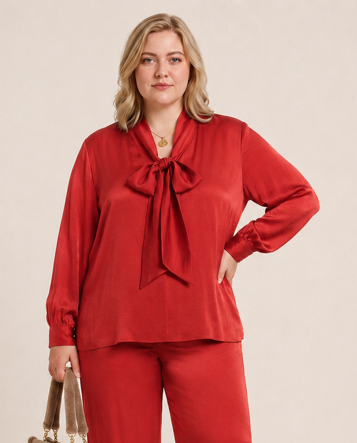 Blouse met Strikhals