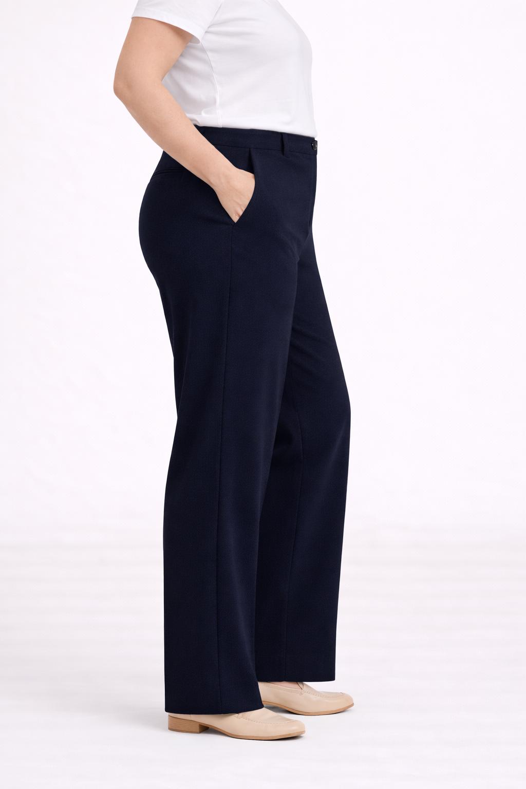 Blauwe Rechte Broek Met Rits