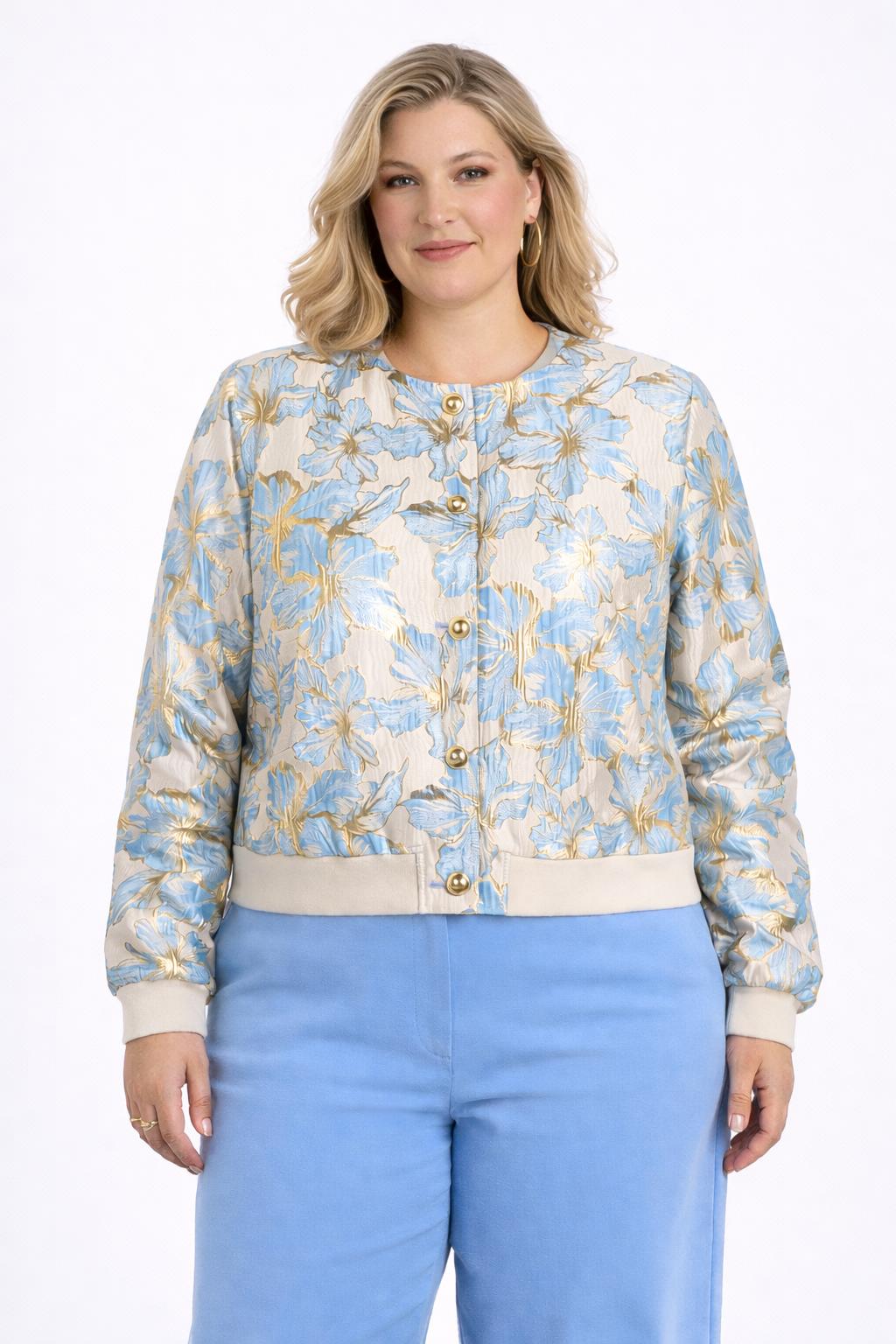 Chic bomberjack met bloemen