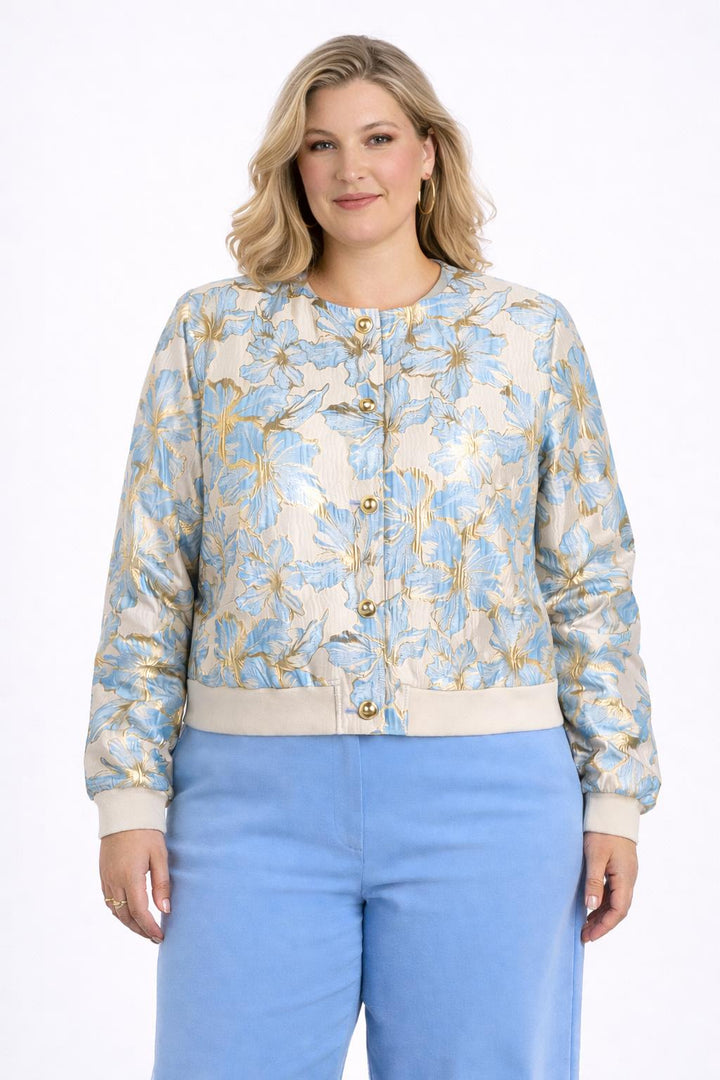 Chic bomberjack met bloemen