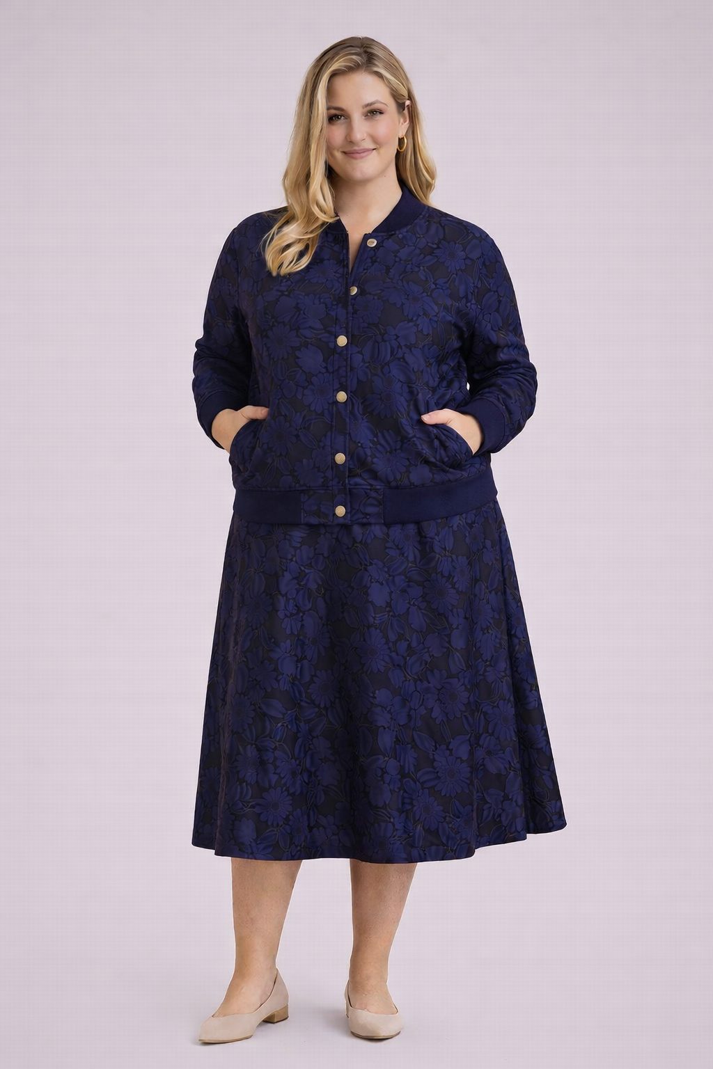 Chic bomberjack met bloemen