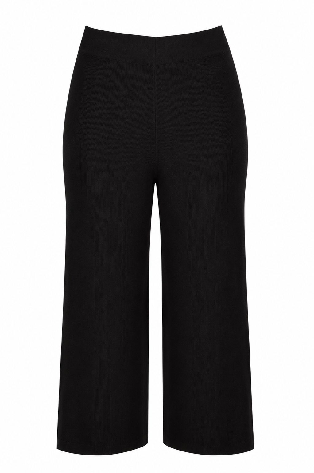 zwarte gebreide broek