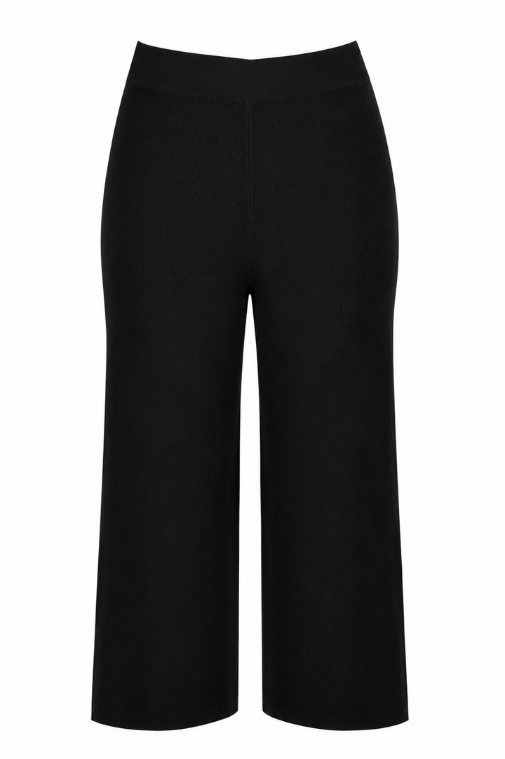 zwarte gebreide broek