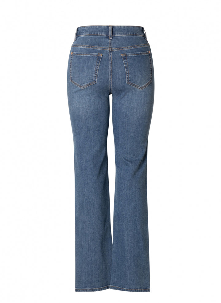 mid blue jeans met rechte pijpen - base level curvy - - grote maten - dameskleding - kledingwinkel - herent - leuven