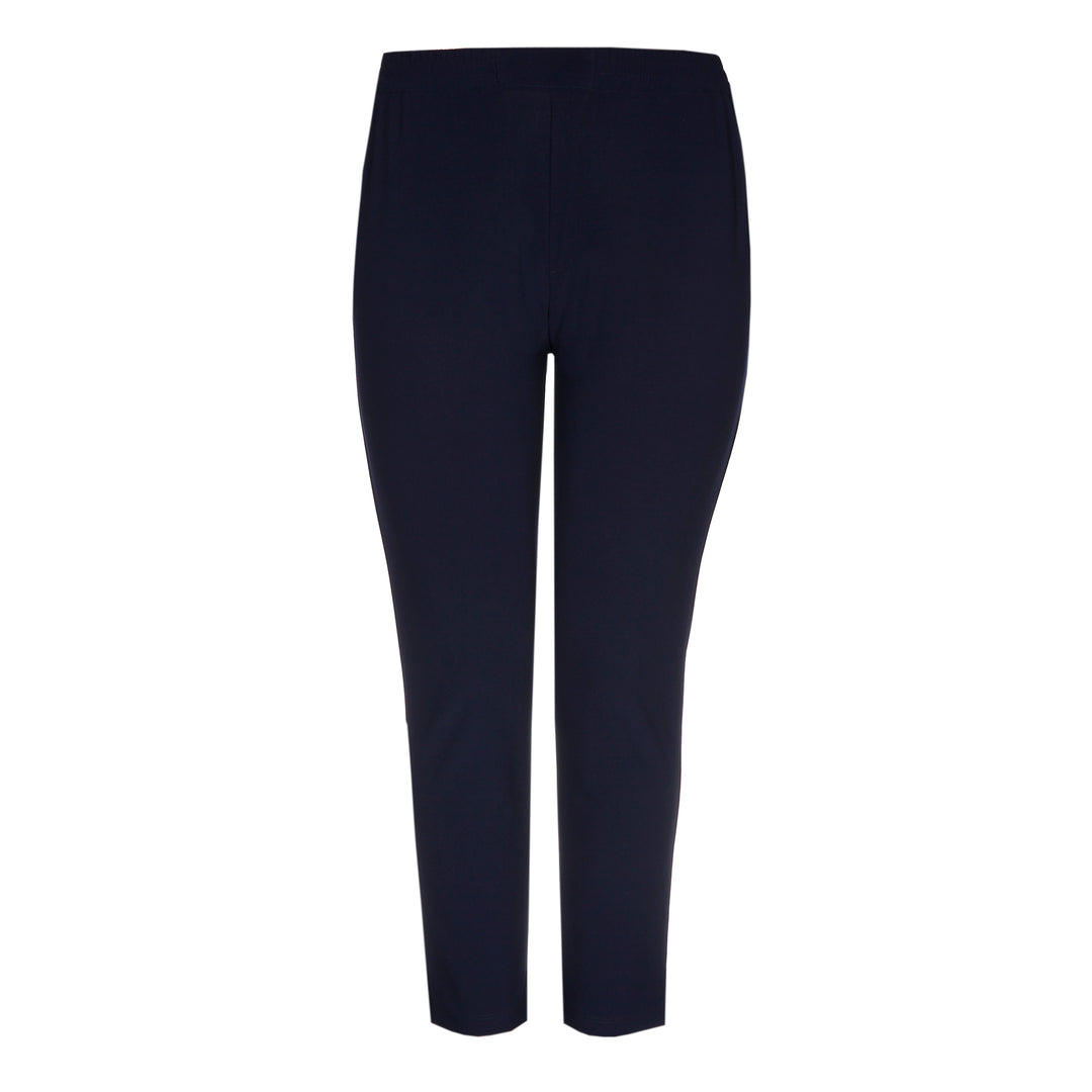 blauwe broek in fijne crêpe - xandres essentials - - grote maten - dameskleding - kledingwinkel - herent - leuven