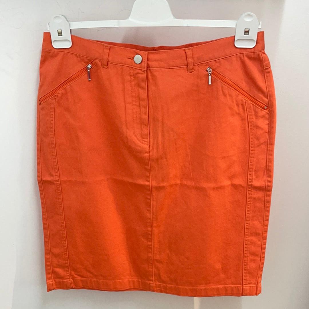 recht rok in oranje - brandtex - - grote maten - dameskleding - kledingwinkel - herent - leuven